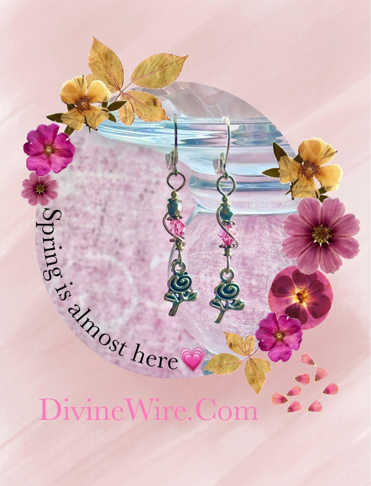 Flower Charm Earrings