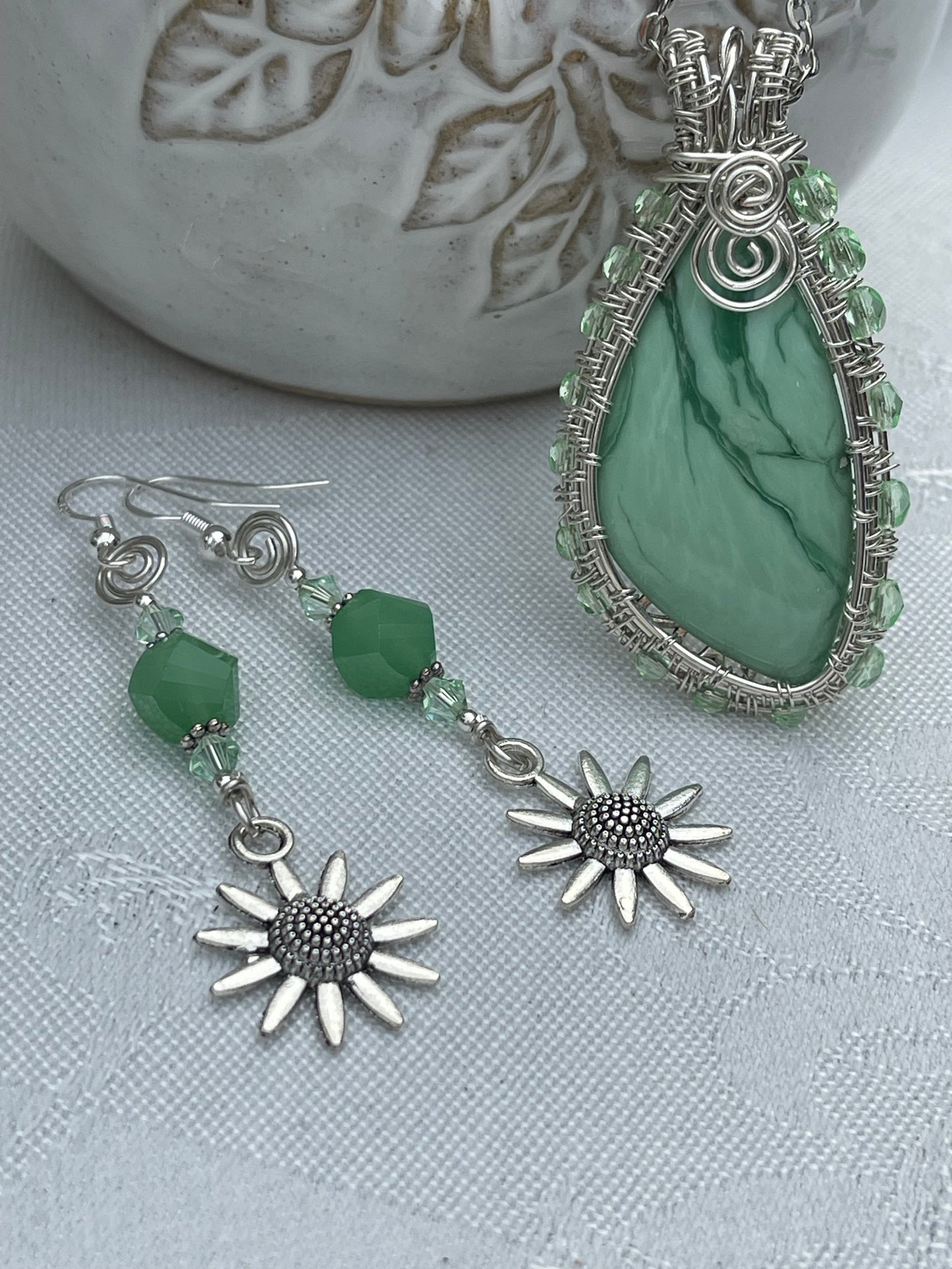 Double Sided Sterling Silver Variscite Set