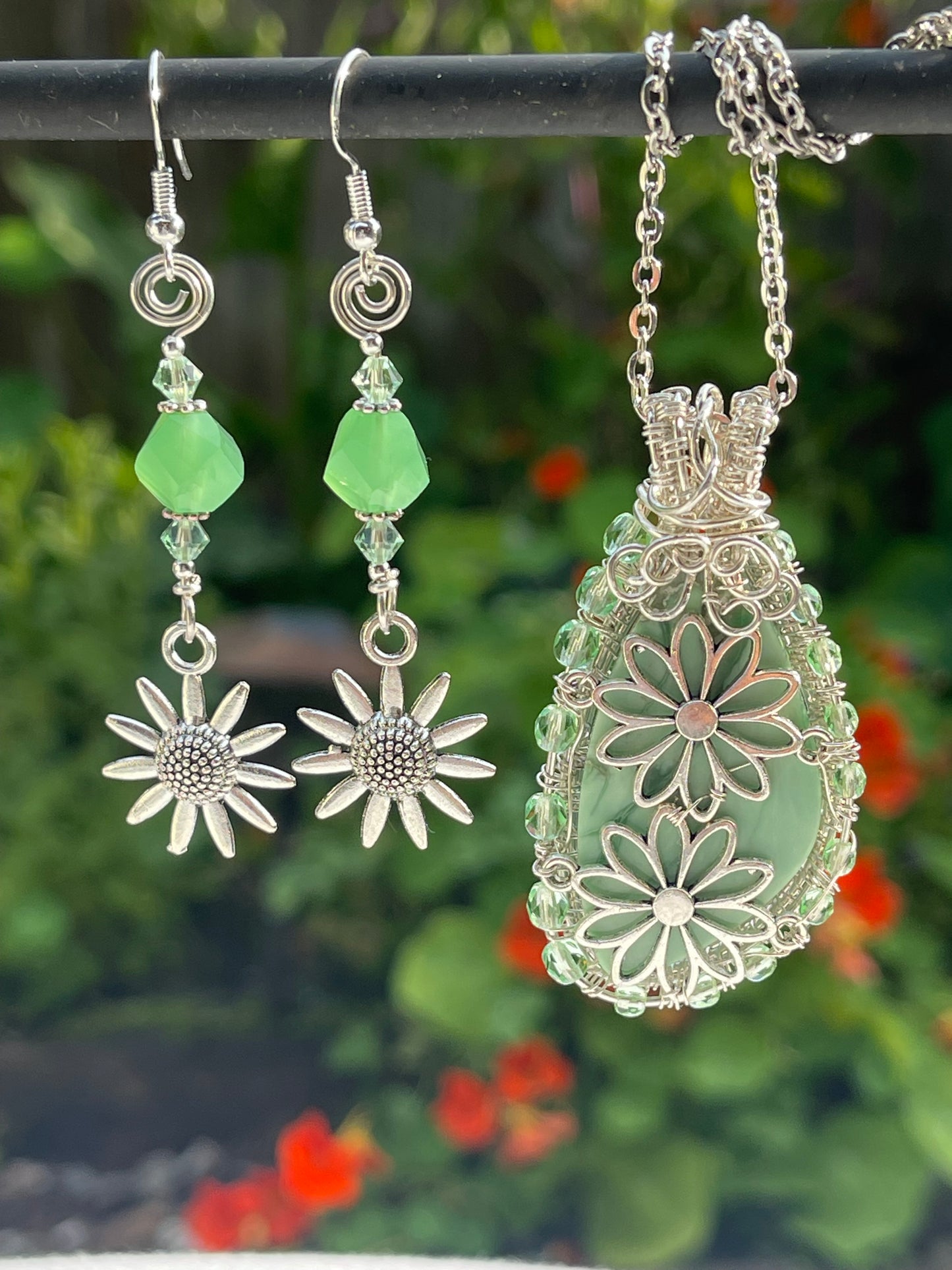 Double Sided Sterling Silver Variscite Set