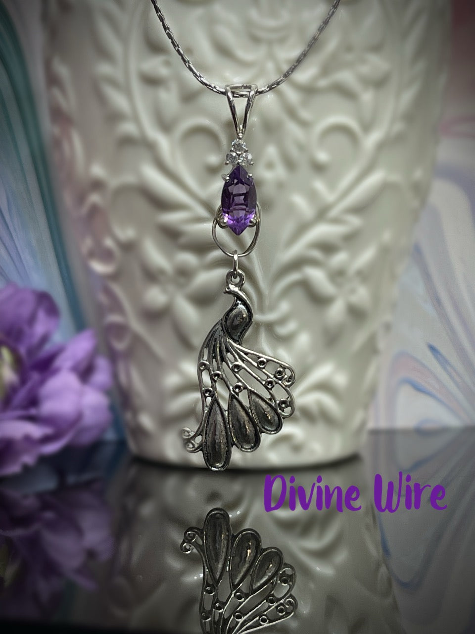 Amethyst Peacock Set