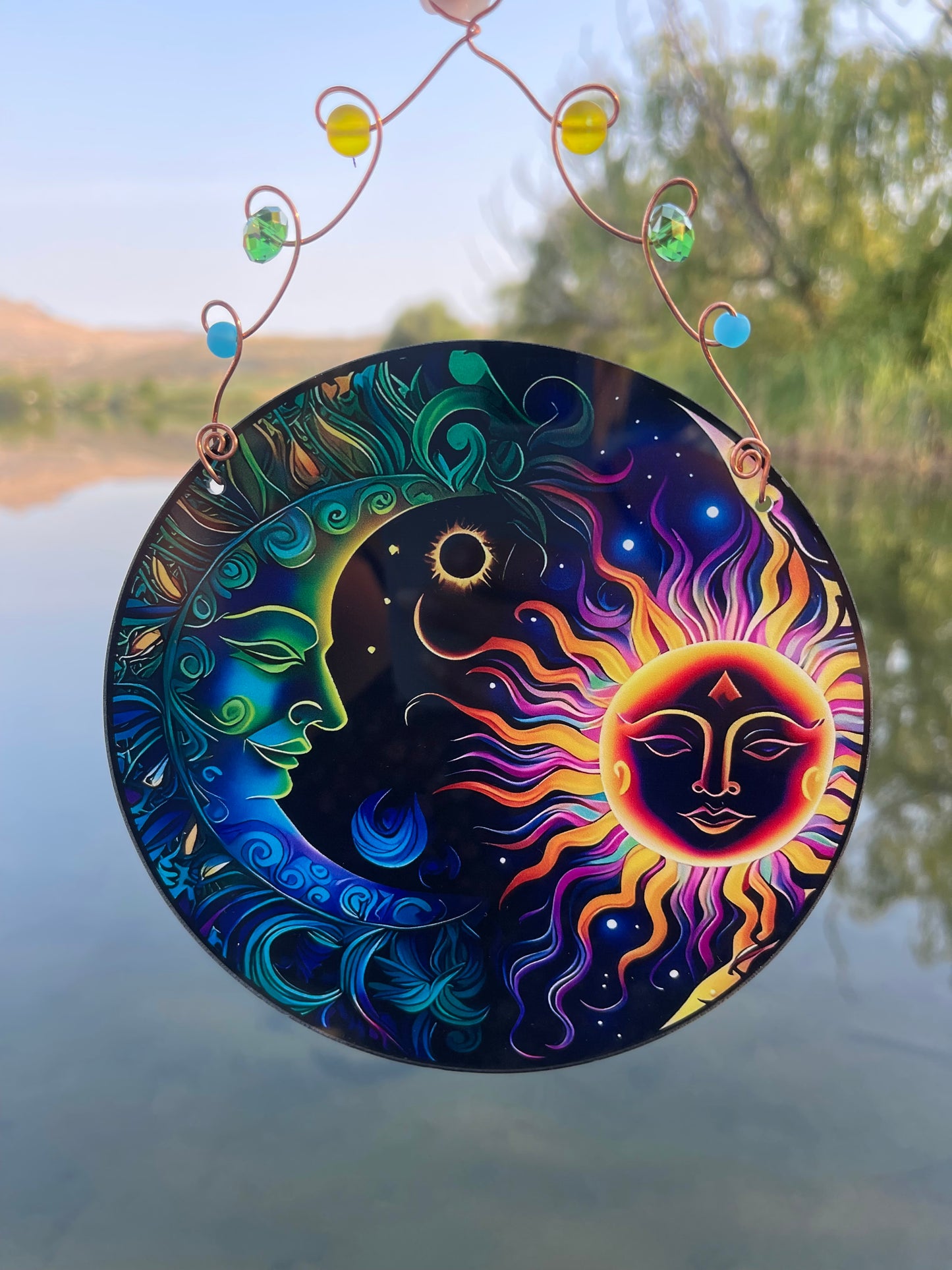 Vibrant Garden Disc- Sun/Moon & other