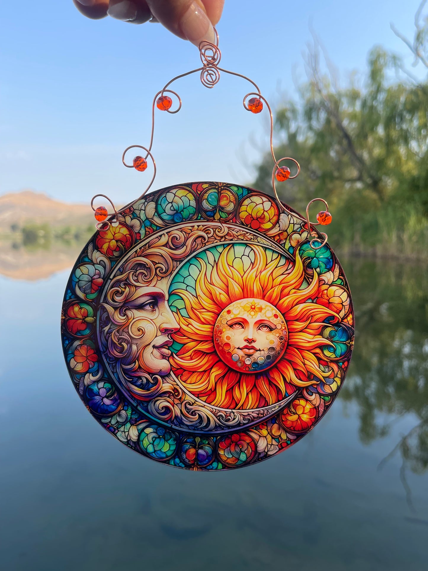 Vibrant Garden Disc- Sun/Moon & other