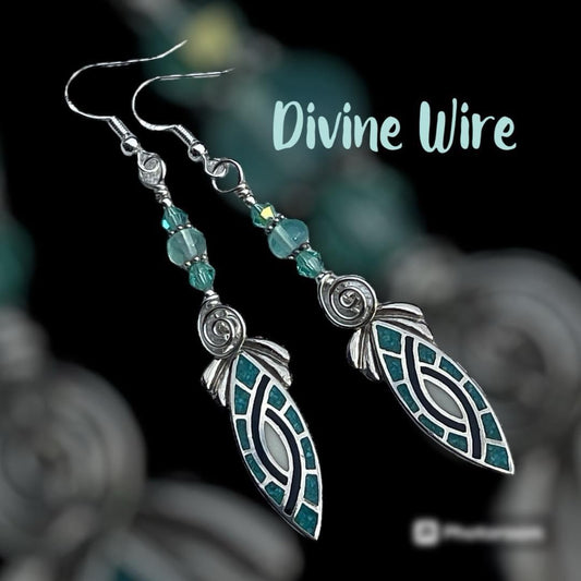 Sterling Silver Turquoise Marquee Earrings