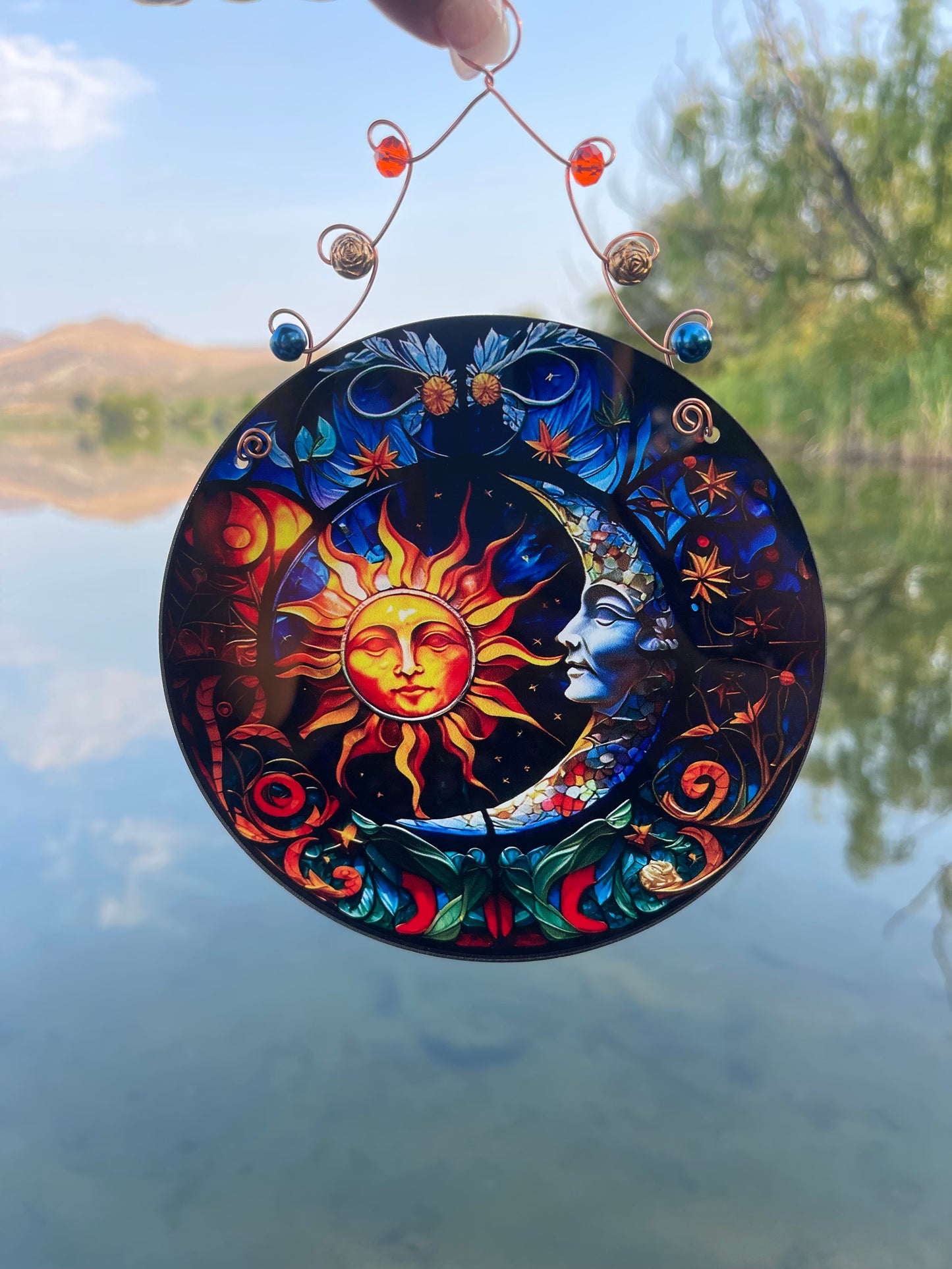 Vibrant Garden Disc- Sun/Moon & other