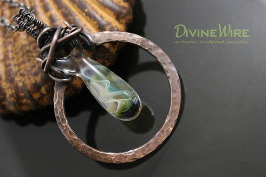 Hand Blown Glass Drop Necklace