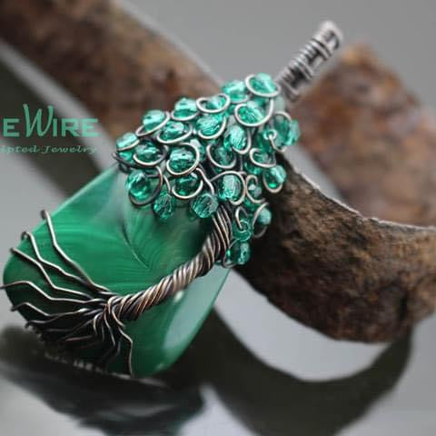 Malachite Tree of Life Necklace