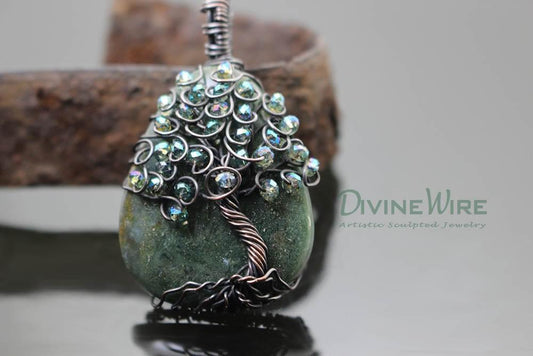 Fancy Jasper Tree of Life Necklace