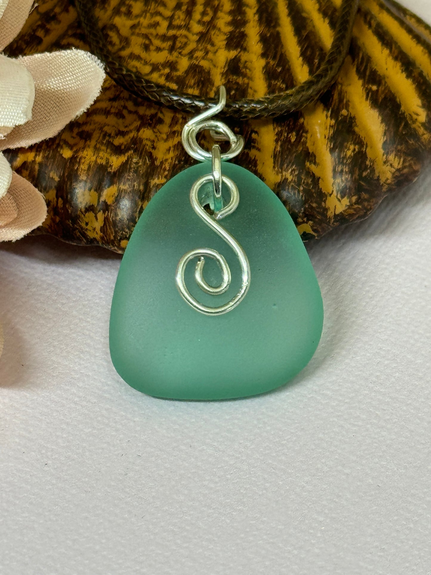 Sea Foam Green Sea Glass Necklace