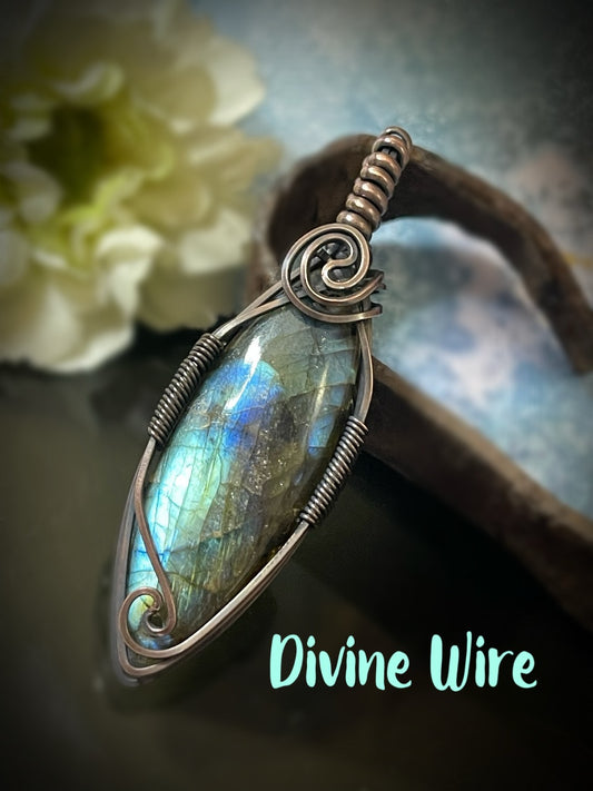 Blue Labradorite Marquee Necklace