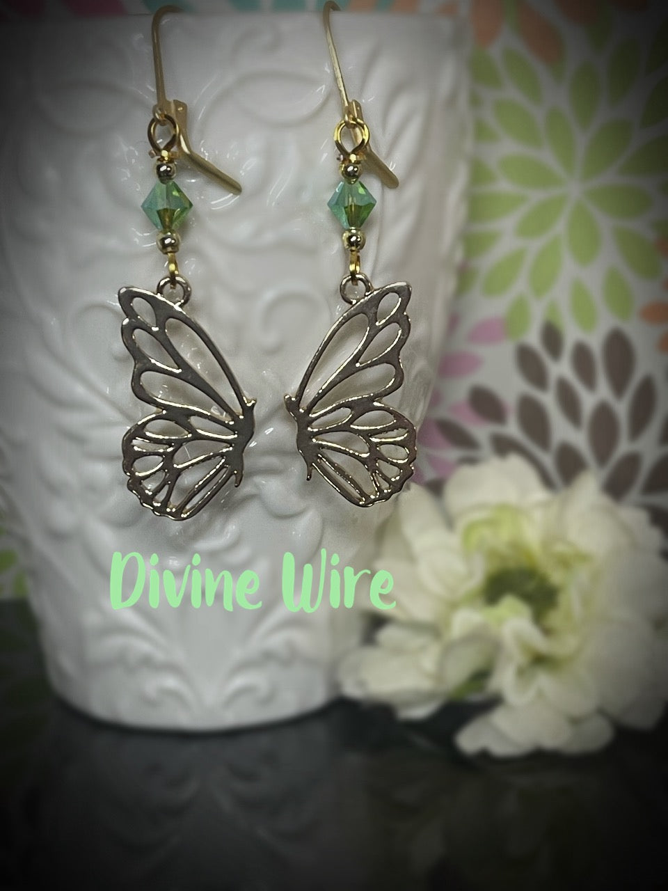 Golden Butterfly Earrings